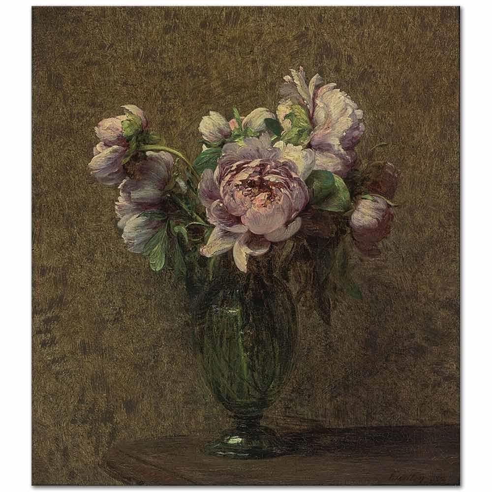 Henri Fantin Latour Şakayıklar Kanvas Tablo