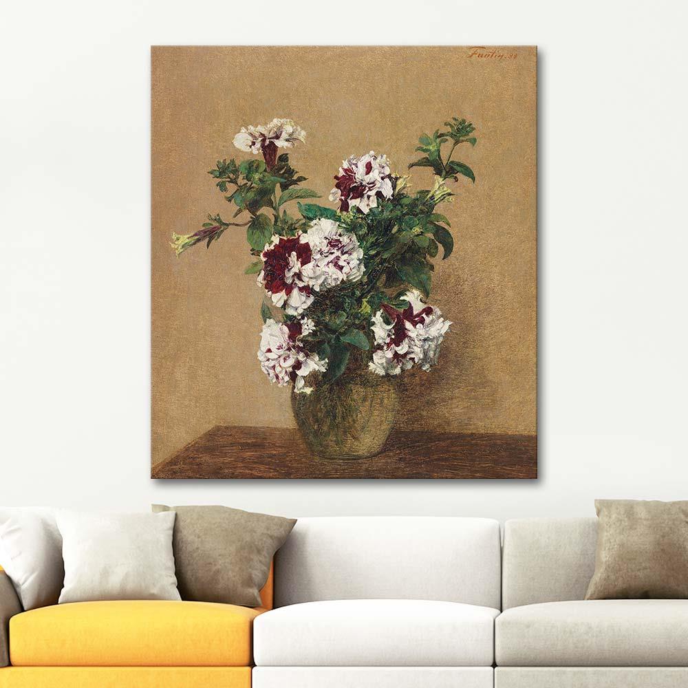 Henri Fantin Latour Petunyalar Kanvas Tablo