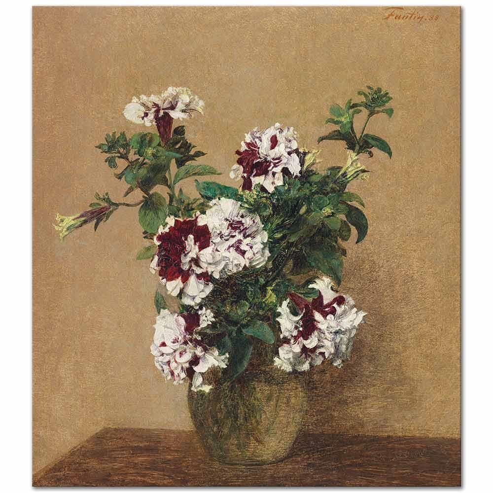 Henri Fantin Latour Petunyalar Kanvas Tablo