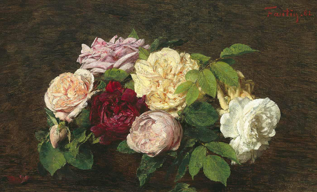 Roses De Nice On A Table by Henri Fantin Latour