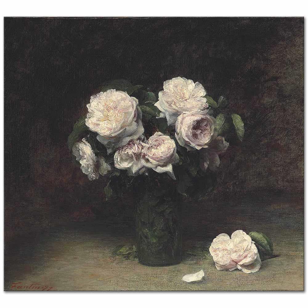 Henri Fantin-Latour Bardakta Güller Kanvas Tablo