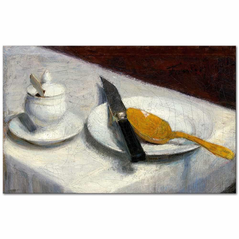 Henri Fantin Latour Hardal Kabı ve Kaşık Kanvas Tablo