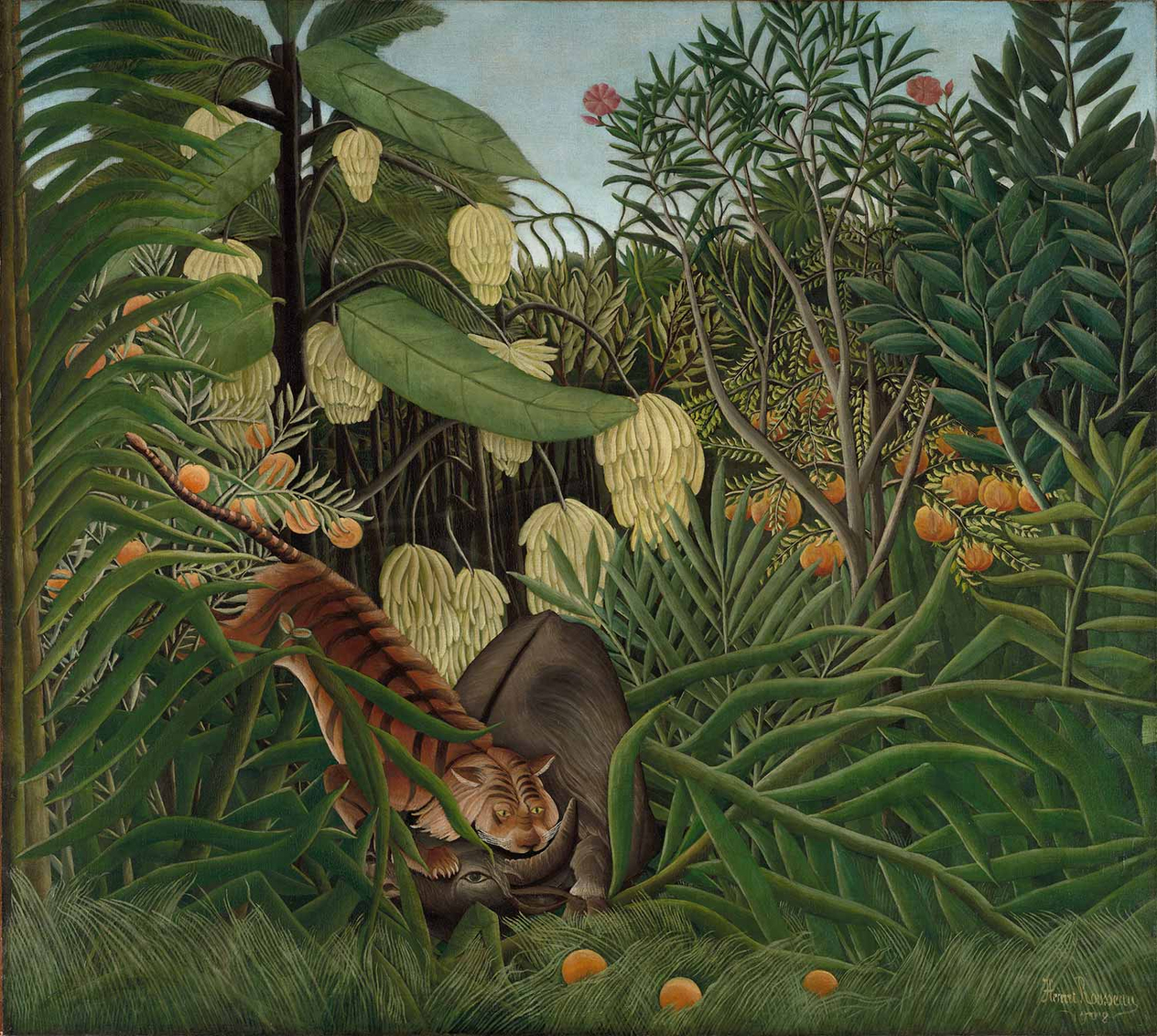 Henri Rousseau Fight between a Tiger and a Buffalo Art Print