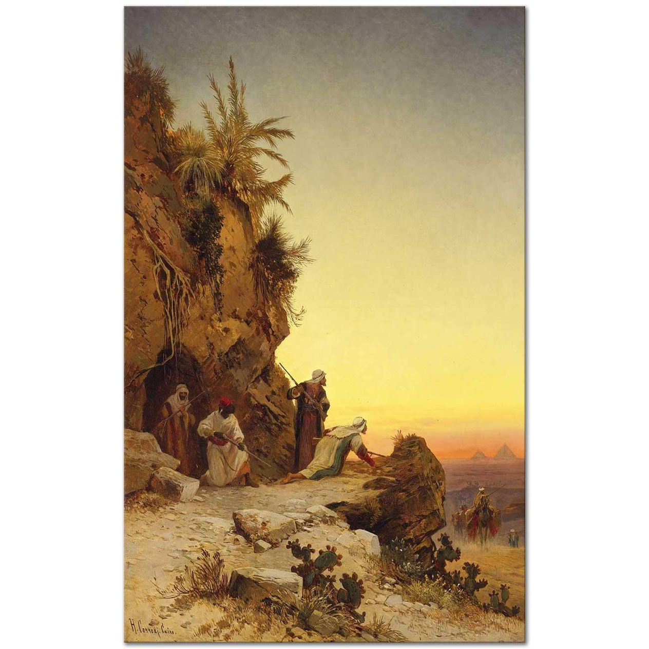 Hermann David Salomon Corrodi Tuzak Kanvas Tablo
