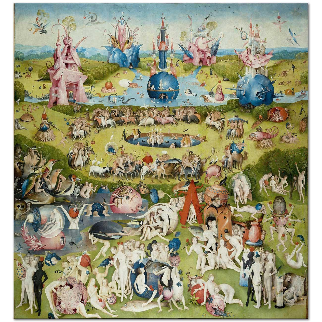 Hieronymus Bosch Dünyevi Tatlar Bahçesi Orta Kanat Kanvas Tablo