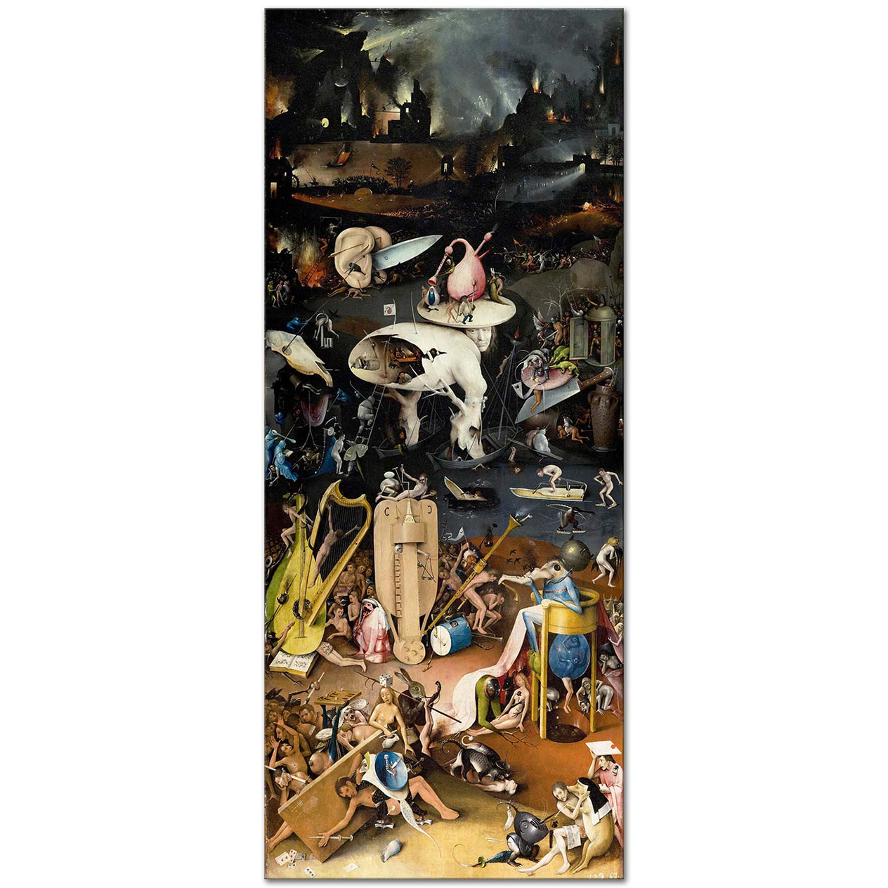 Hieronymus Bosch Dünyevi Tatlar Bahçesi Cehennem Kanvas Tablo