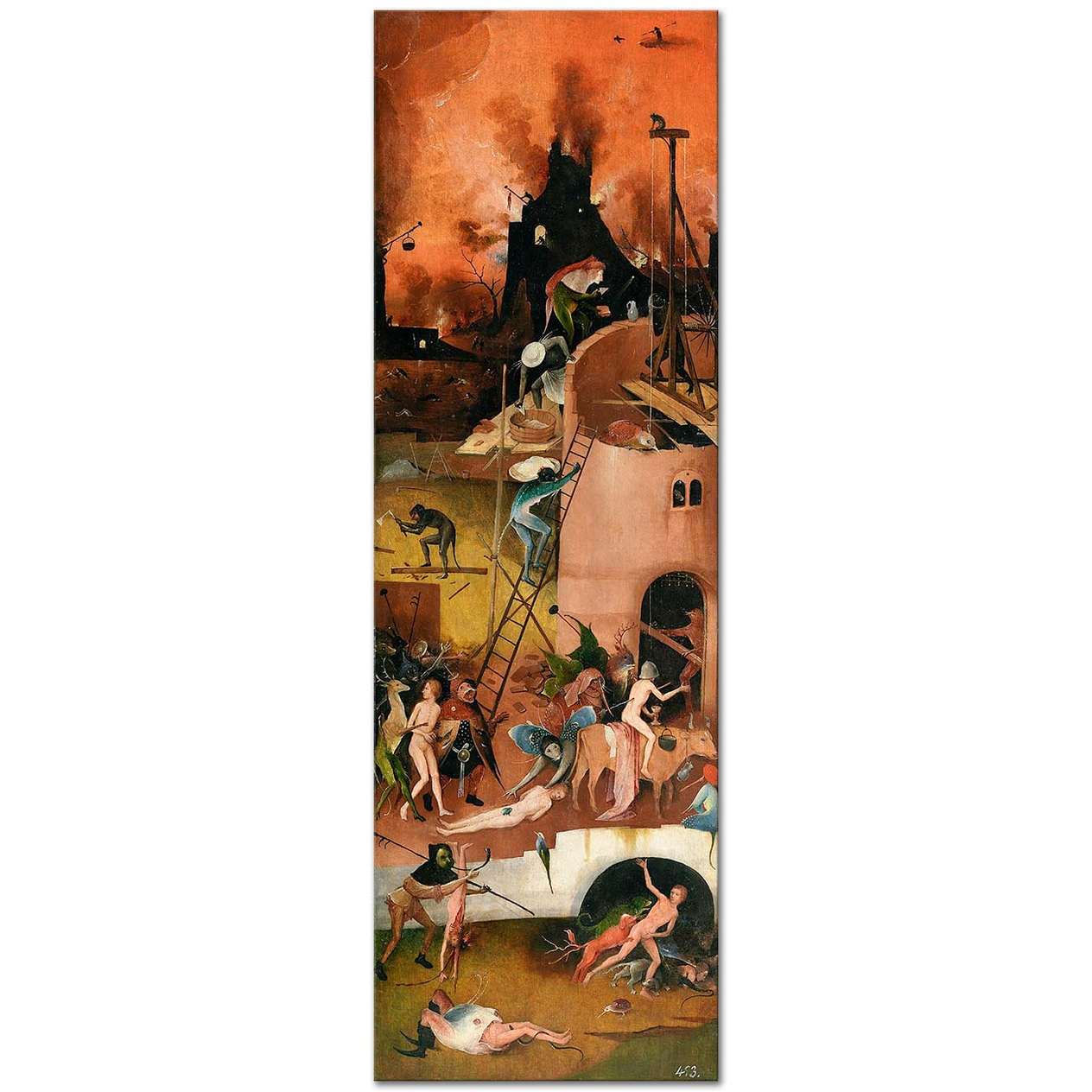 Hieronymus Bosch Samanlık Üçlüsü Cehennem Kanvas Tablo