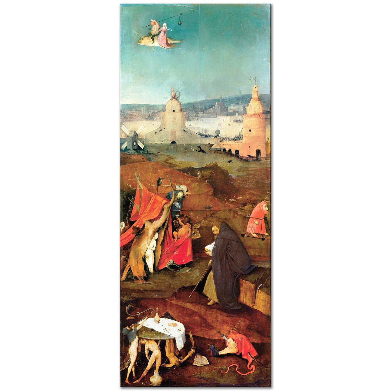 Hieronymus Bosch Aziz Anthony Meditasyon Yaparken Kanvas Tablo