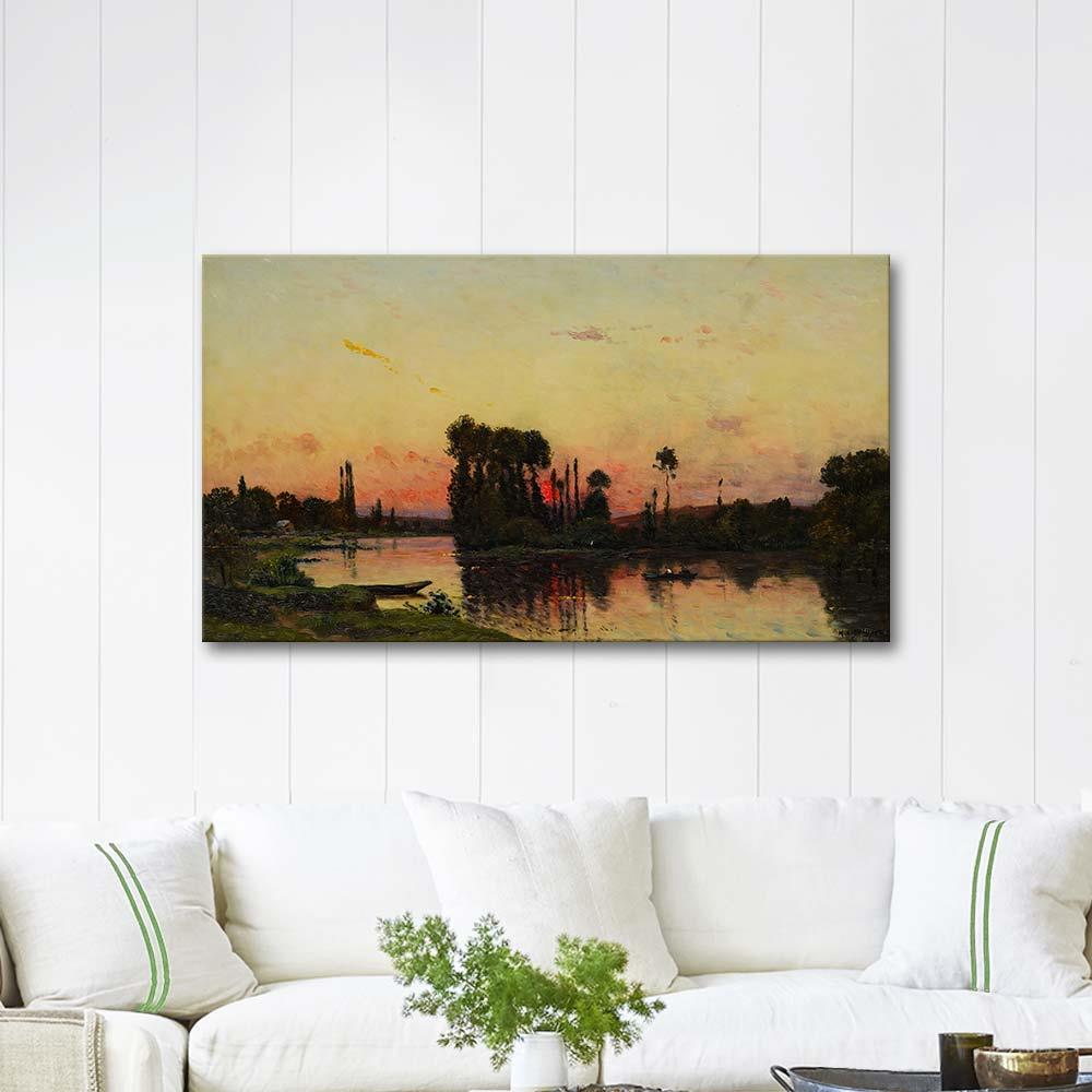 Hippolyte Camille Delpy Coucher du Soleil sur le Rivage Art Print