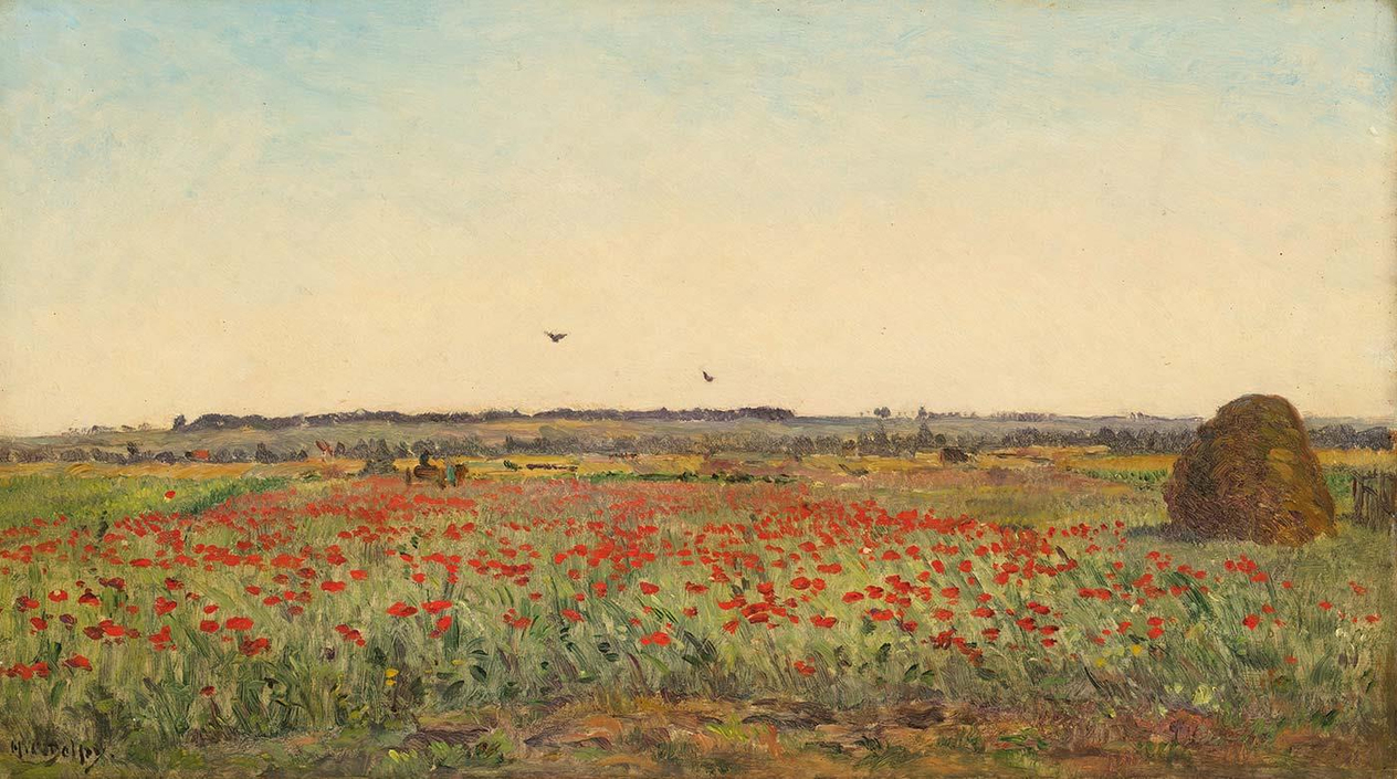 Hippolyte Camille Delpy Le Champ de Coquelicot Art Print