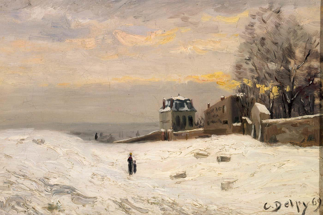 Hippolyte Camille Delpy Neige a Montmartre Art Print