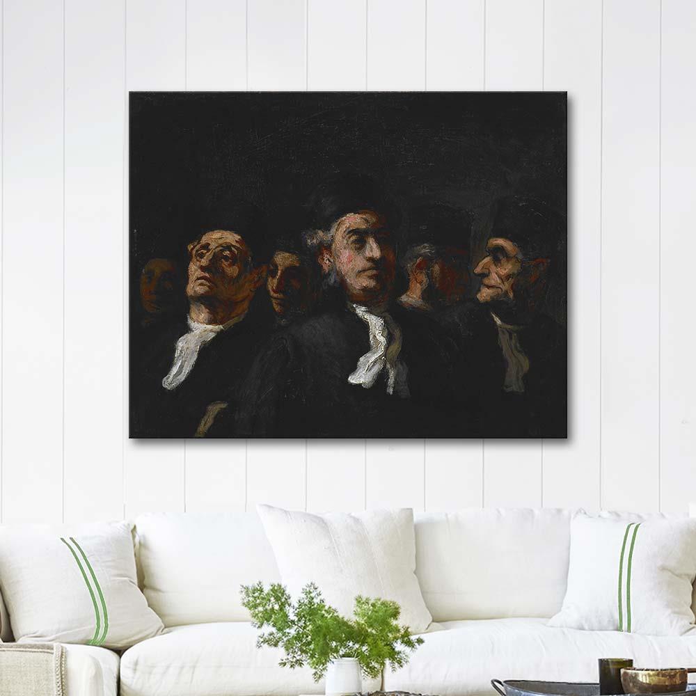 Honore Daumier A Meeting of Lawyers Art Print