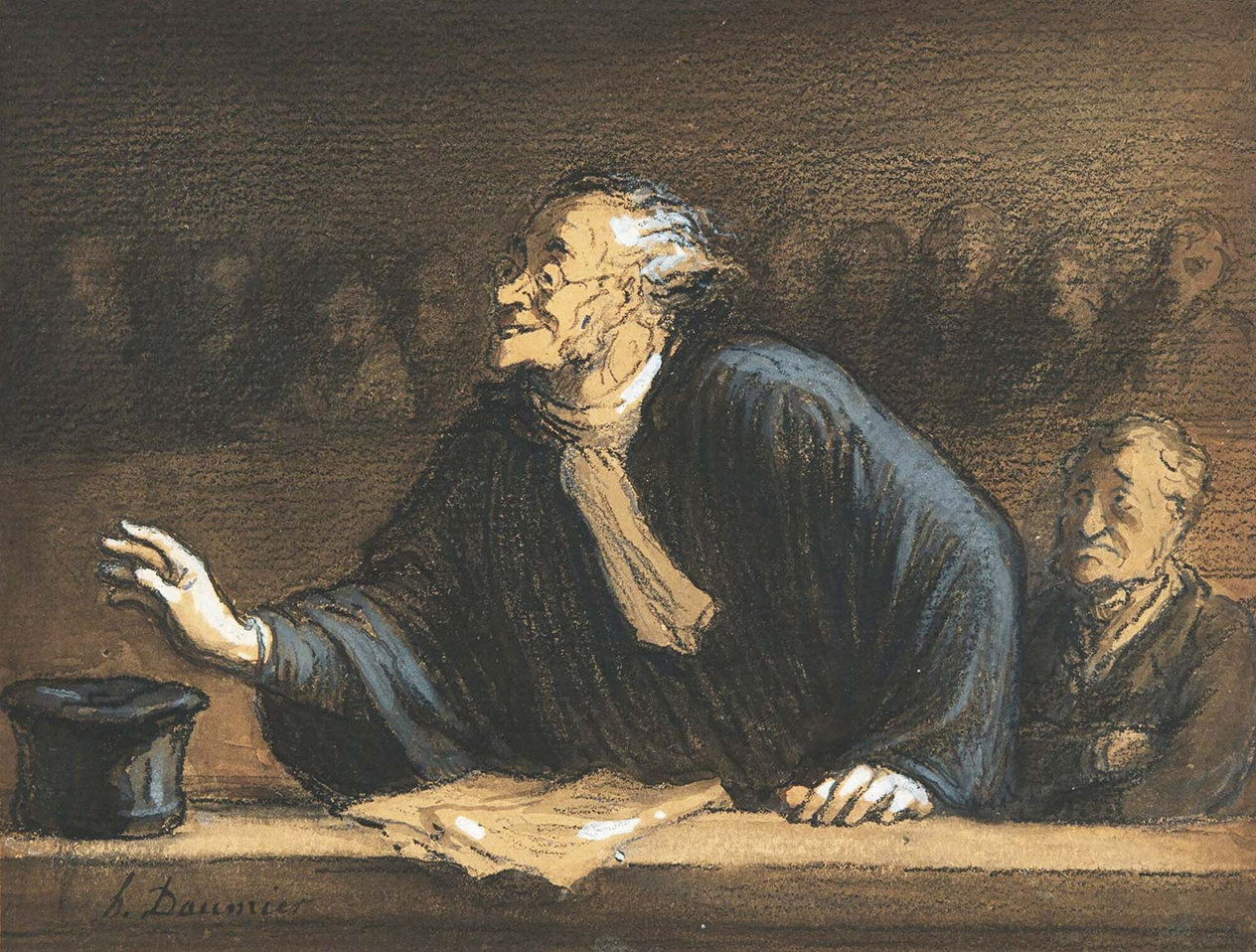 A Skilled Defender by Honore Daumier