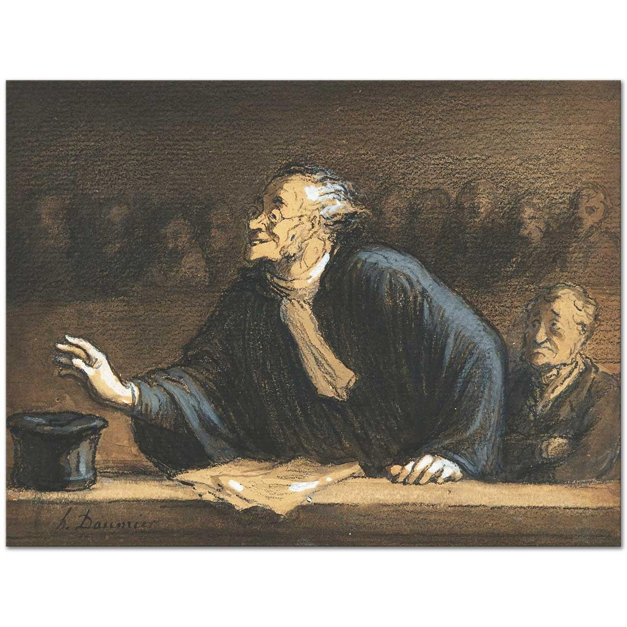 Honore Daumier Bir Savunma Üstadı Kanvas Tablo