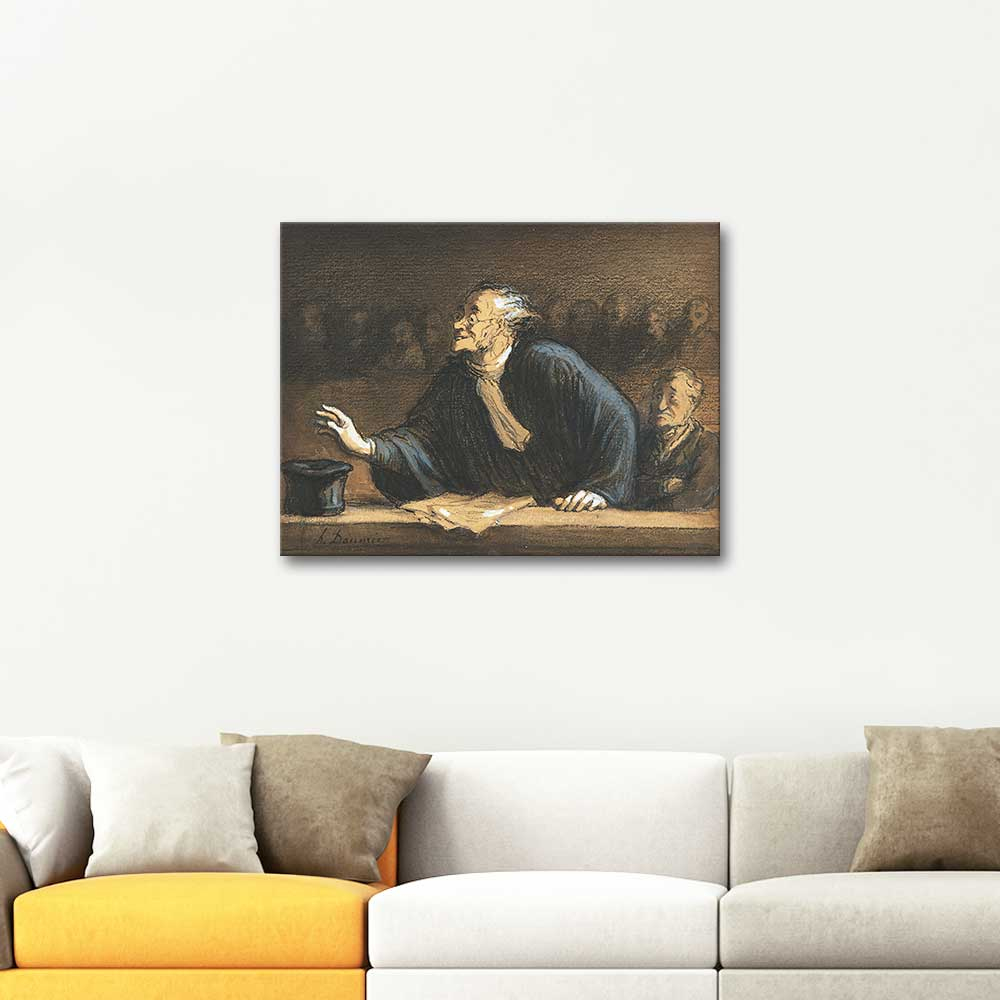 Honore Daumier A Skilled Defender Art Print
