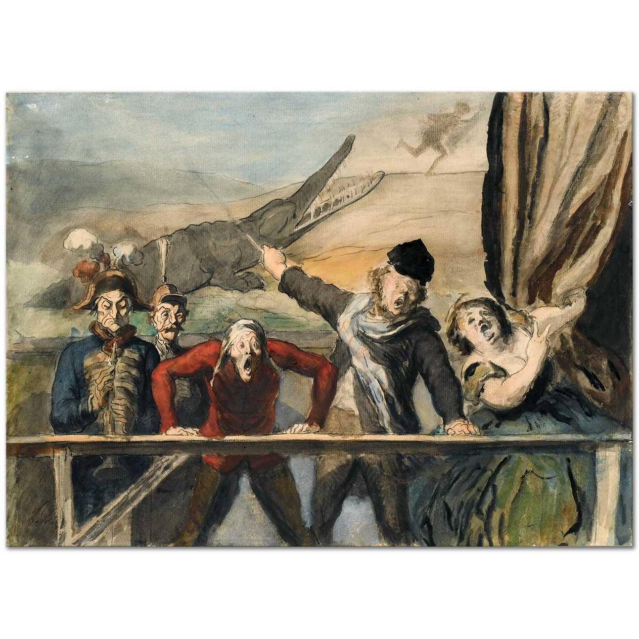 Honore Daumier Karnaval Parodisi Kanvas Tablo