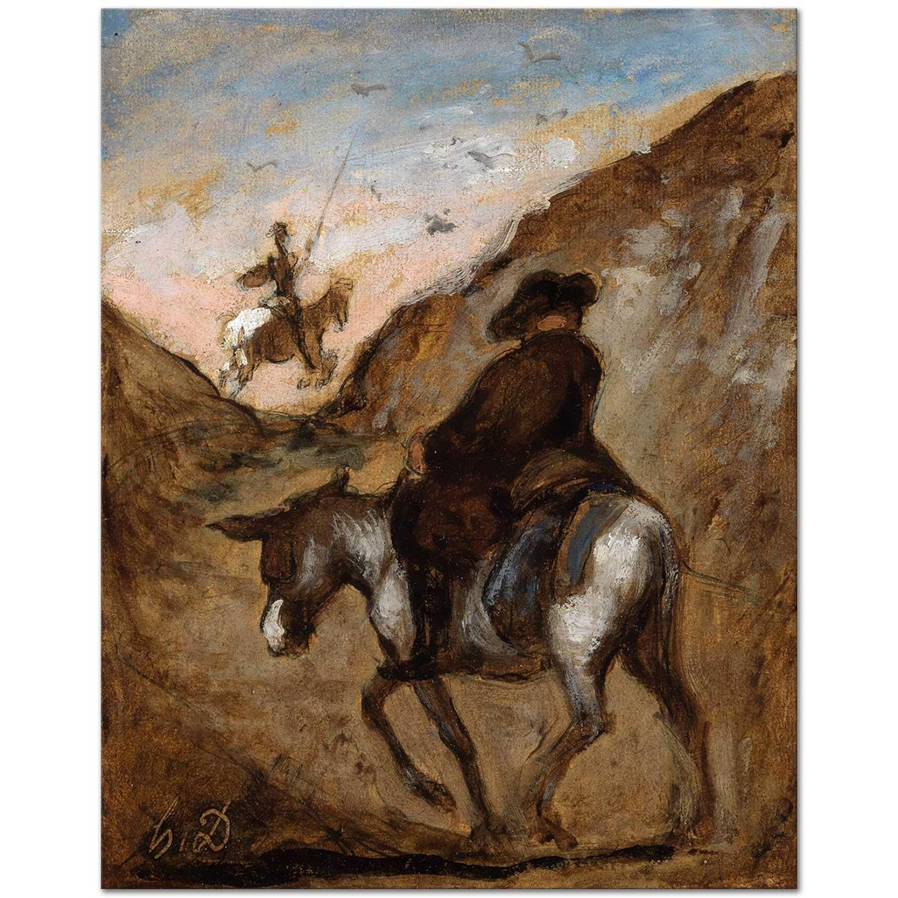 Honore Daumier Don Quijote und Sancho Panza Art Print