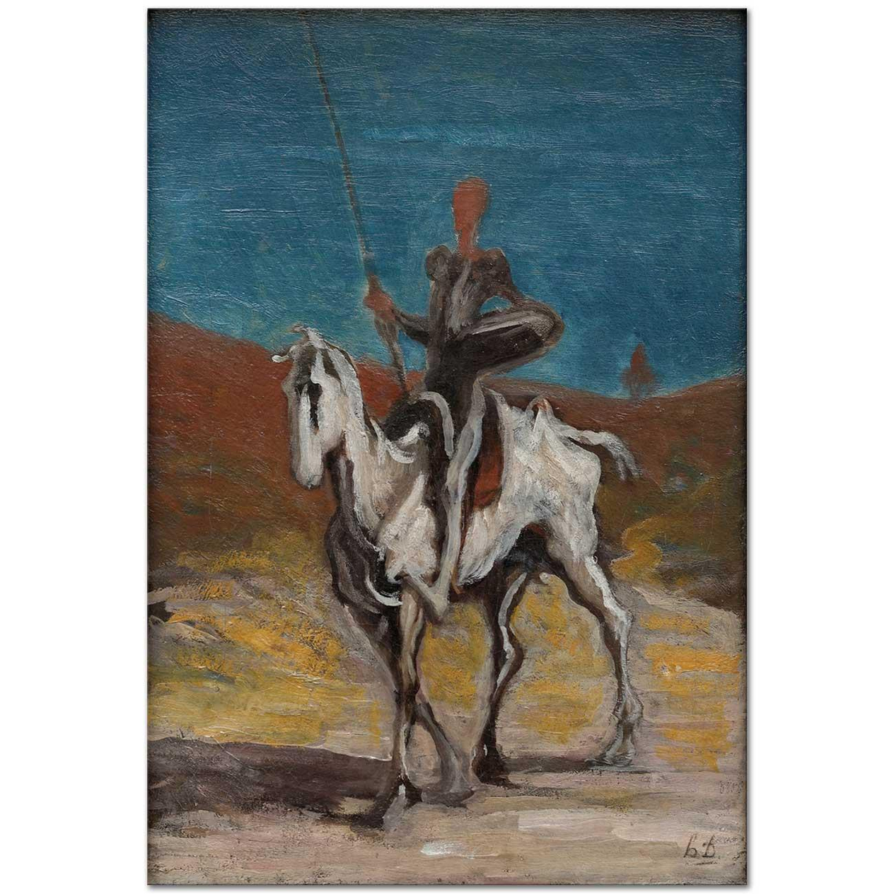 Honore Daumier Don Kişot ve Sanço Panço Kanvas Tablo