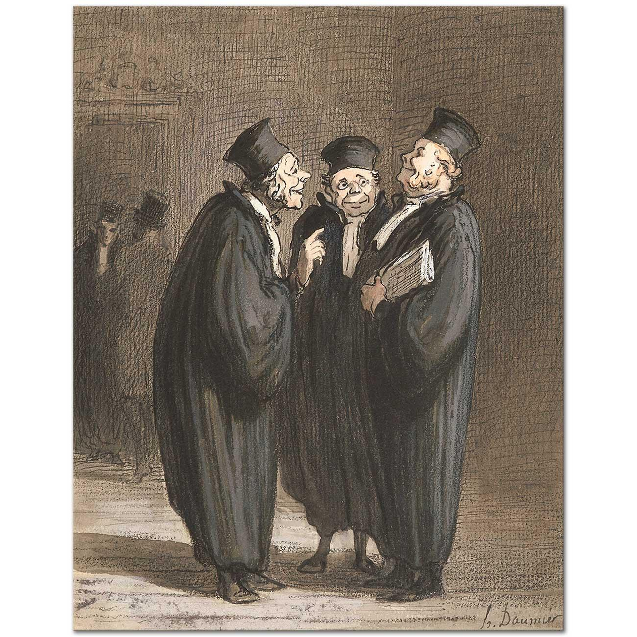 Honore Daumier Les Trois Juges Art Print