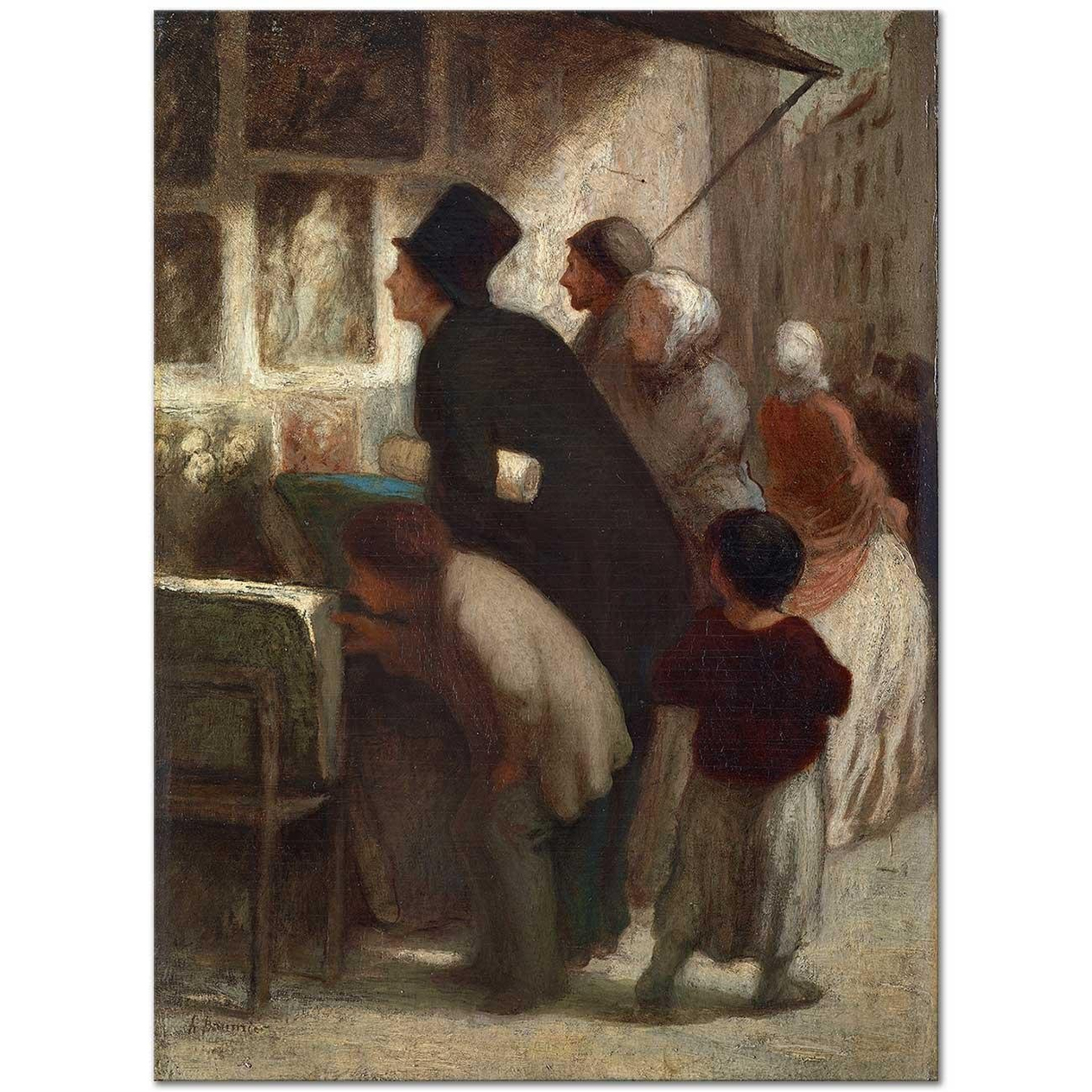 Honore Daumier Outside The Print-Seller's Shop Art Print