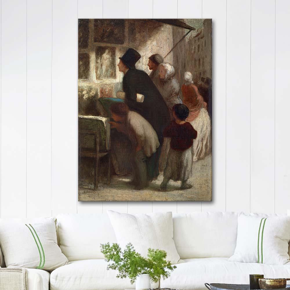 Honore Daumier Outside The Print-Seller's Shop Art Print