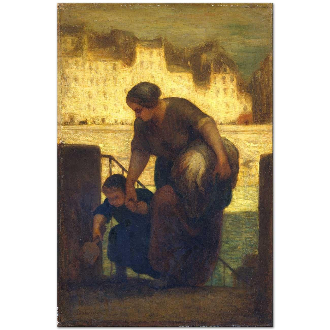 Honore Daumier Çamaşırcı Kadın Kanvas Tablo