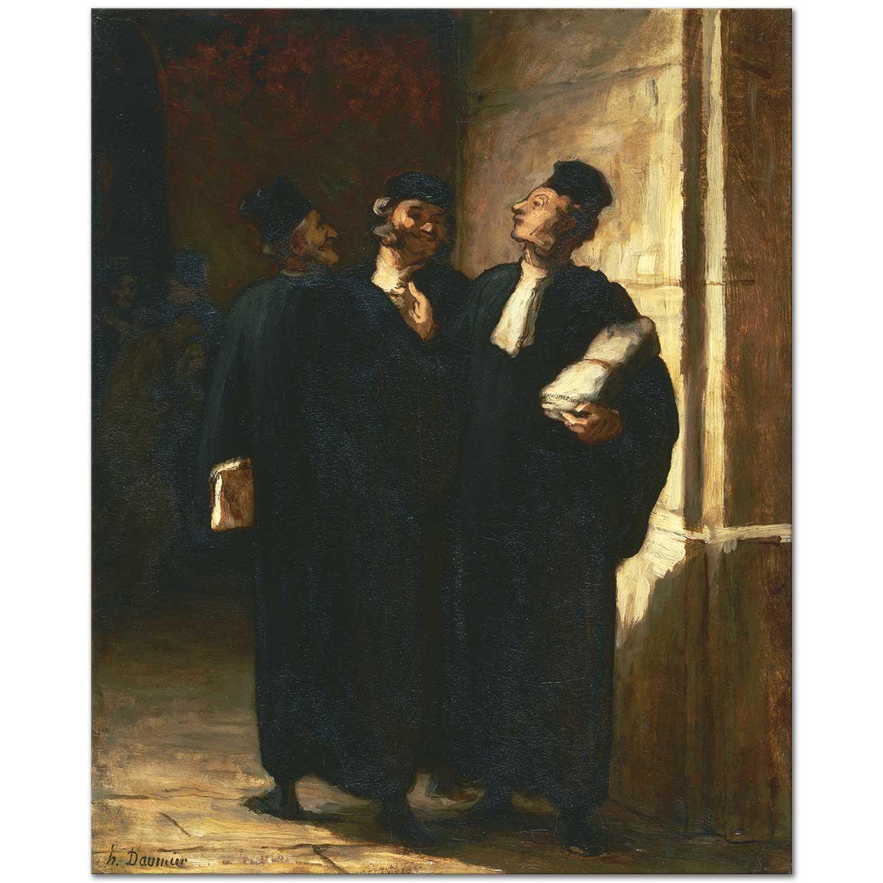 Honore Daumier Üç Avukat Kanvas Tablo