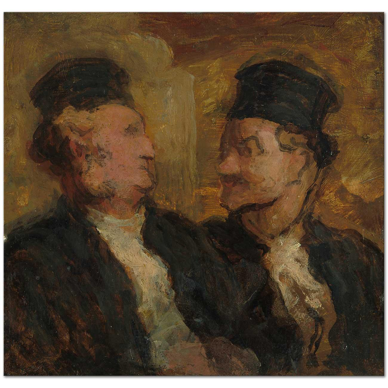 Honore Daumier Two Lawyers Art Print