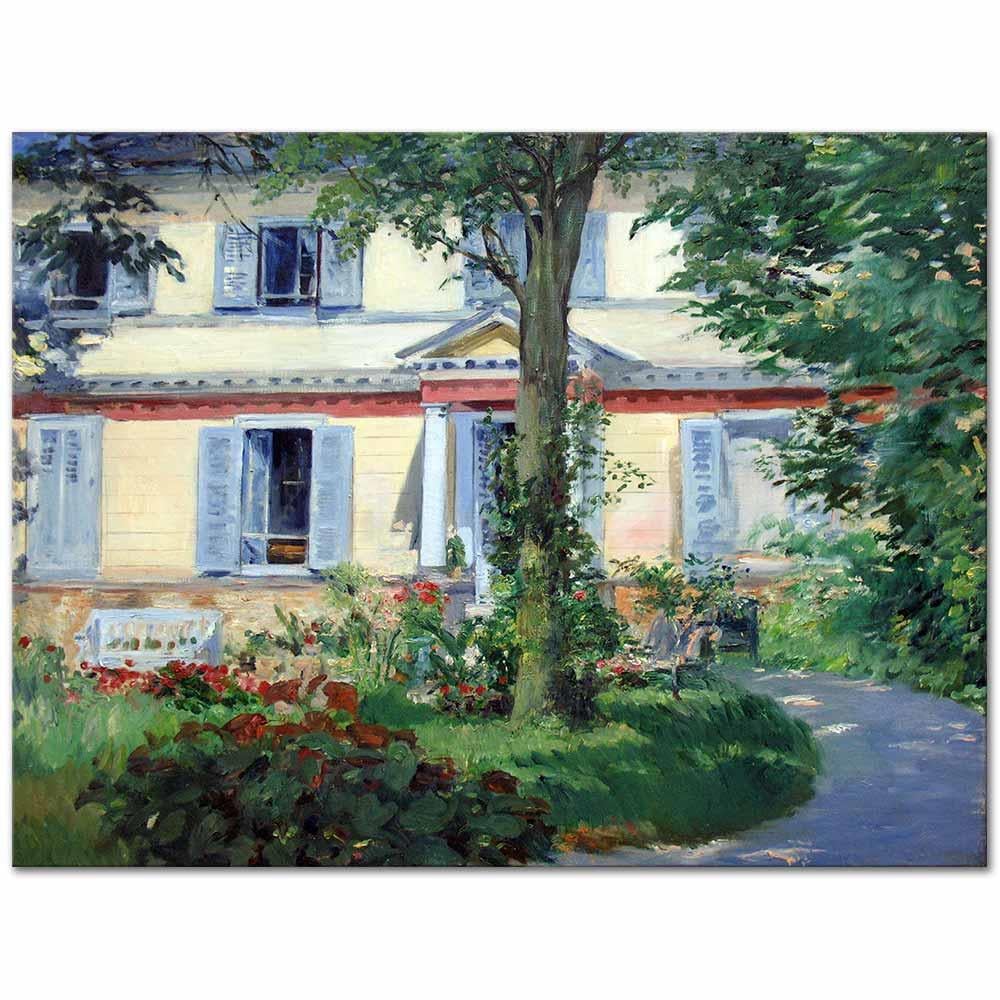 Edouard Manet Rueil'de Ev Kanvas Tablo