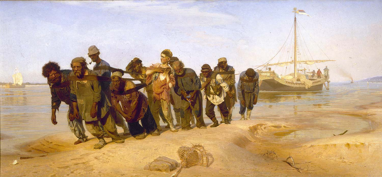 Ilya Repin Volga Kıyısında Taşıyıcılar Kanvas Tablo