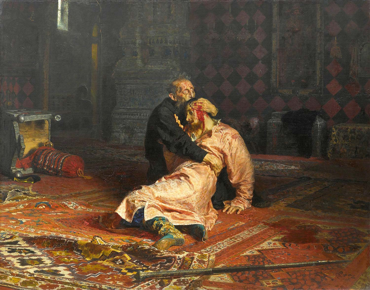 Ilya Repin Ivan the Terrible and his Son Art Print