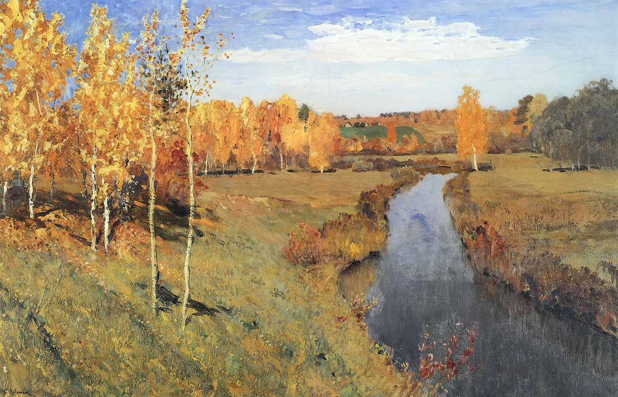 Isaac Levitan Altın Sonbahar Kanvas Tablo