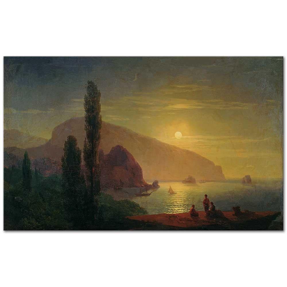 Ayvazovski Kırım Kıyılarına Bakış Ayu Dag Kanvas Tablo