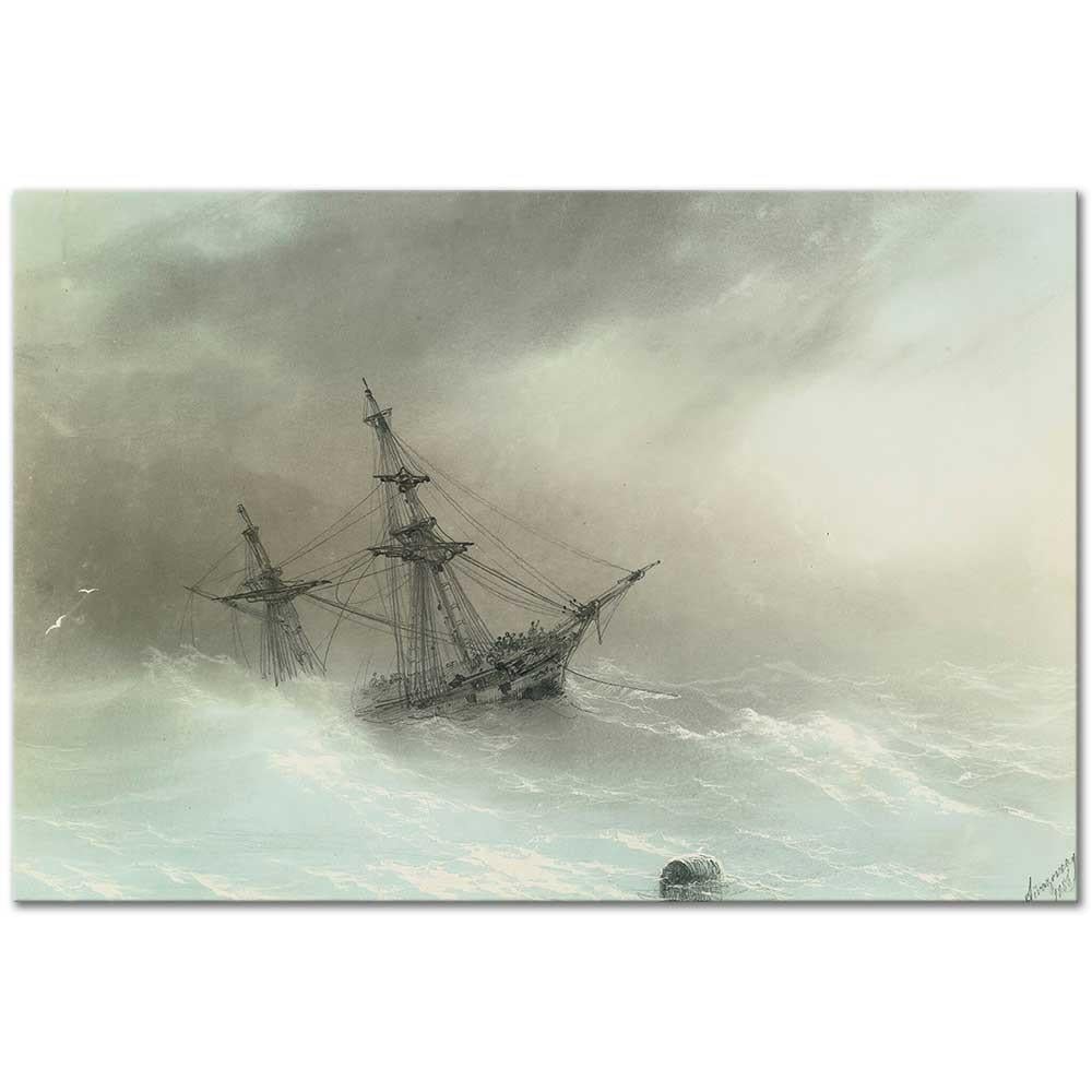 Ivan Aivazovsky Dalgaların Kuvveti Kanvas Tablo