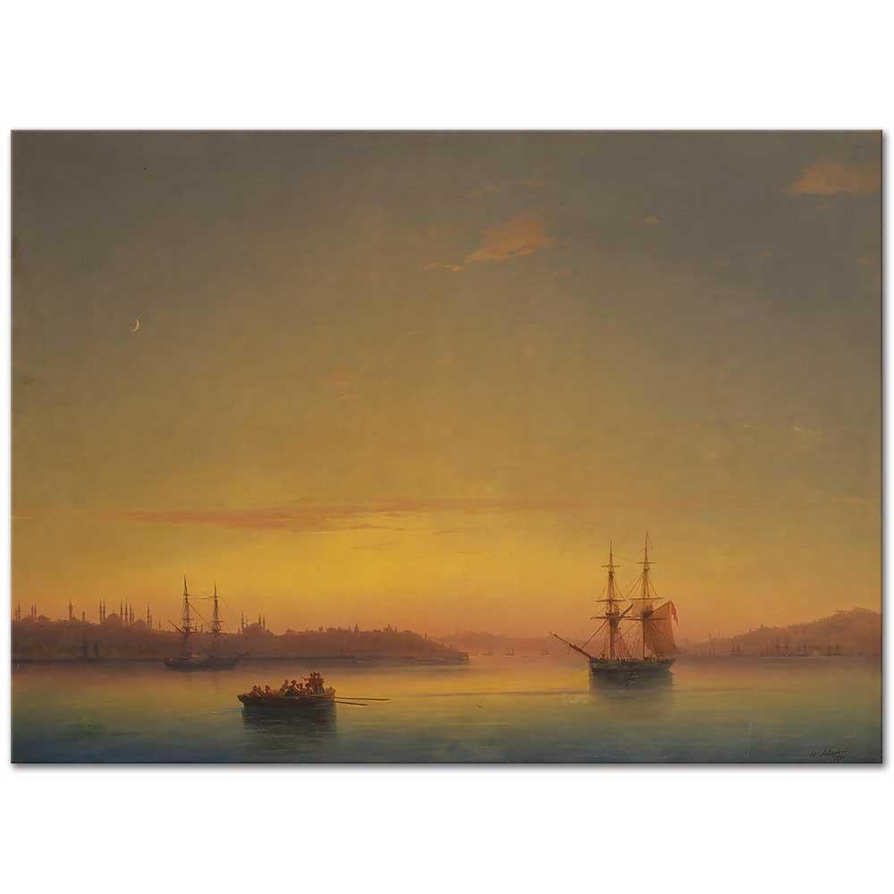Ivan Aivazovsky Gün Ağarırken İstanbul Kanvas Tablo