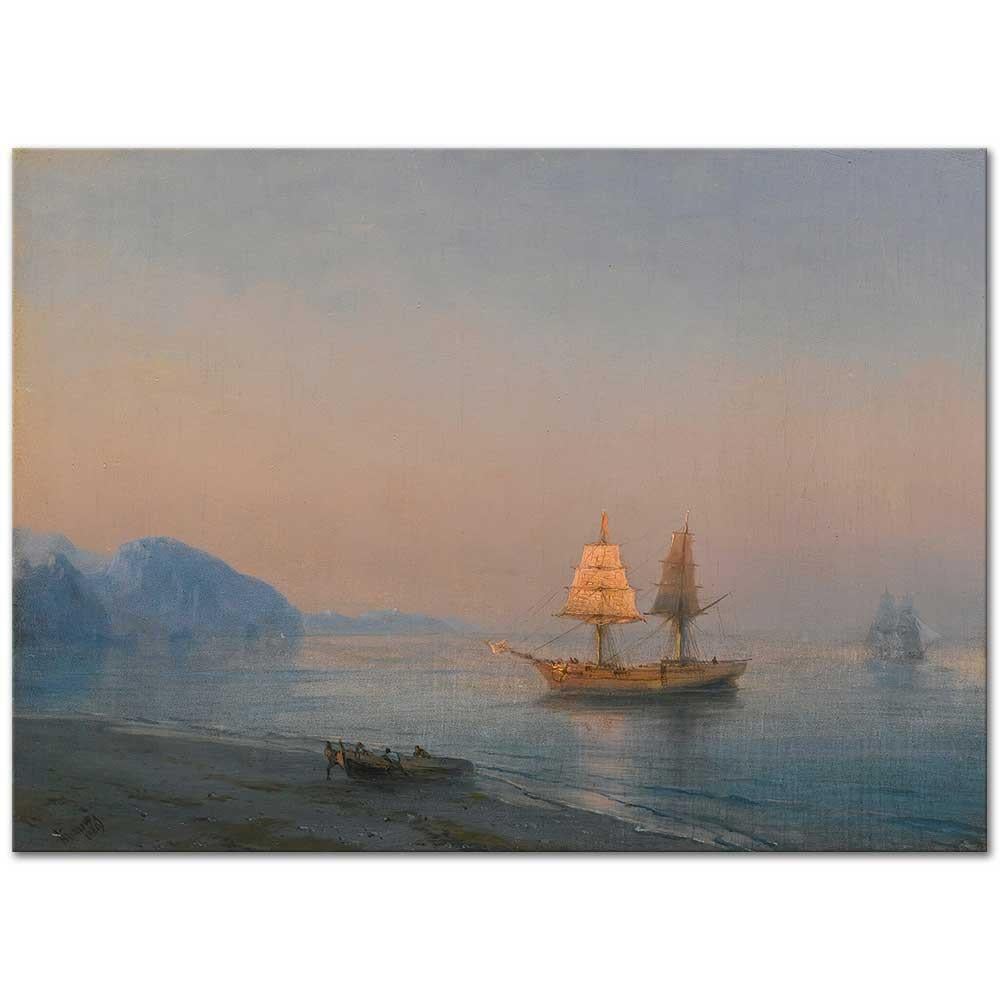 Ivan Aivazovsky Yalta'da Sabah Kanvas Tablo