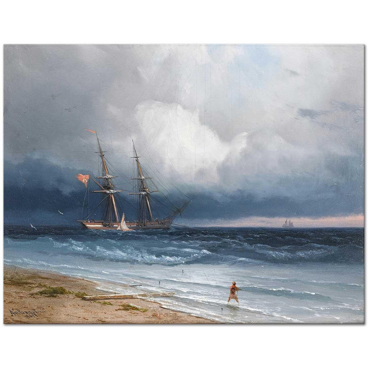 Ivan Aivazovsky Deniz Kıyısı Kanvas Tablo