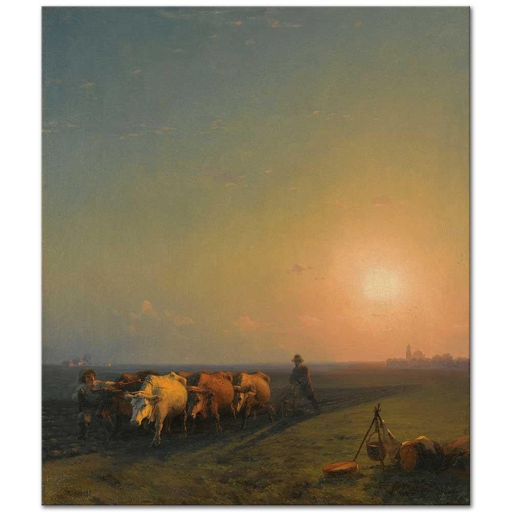 Ivan Aivazovsky Tarlaları Sürmek, Kırım Kanvas Tablo