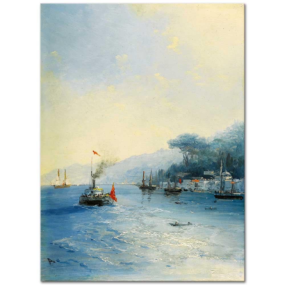 Ivan Aivazovsky Boğaziçi'nde Gemiler İstanbul Kanvas Tablo
