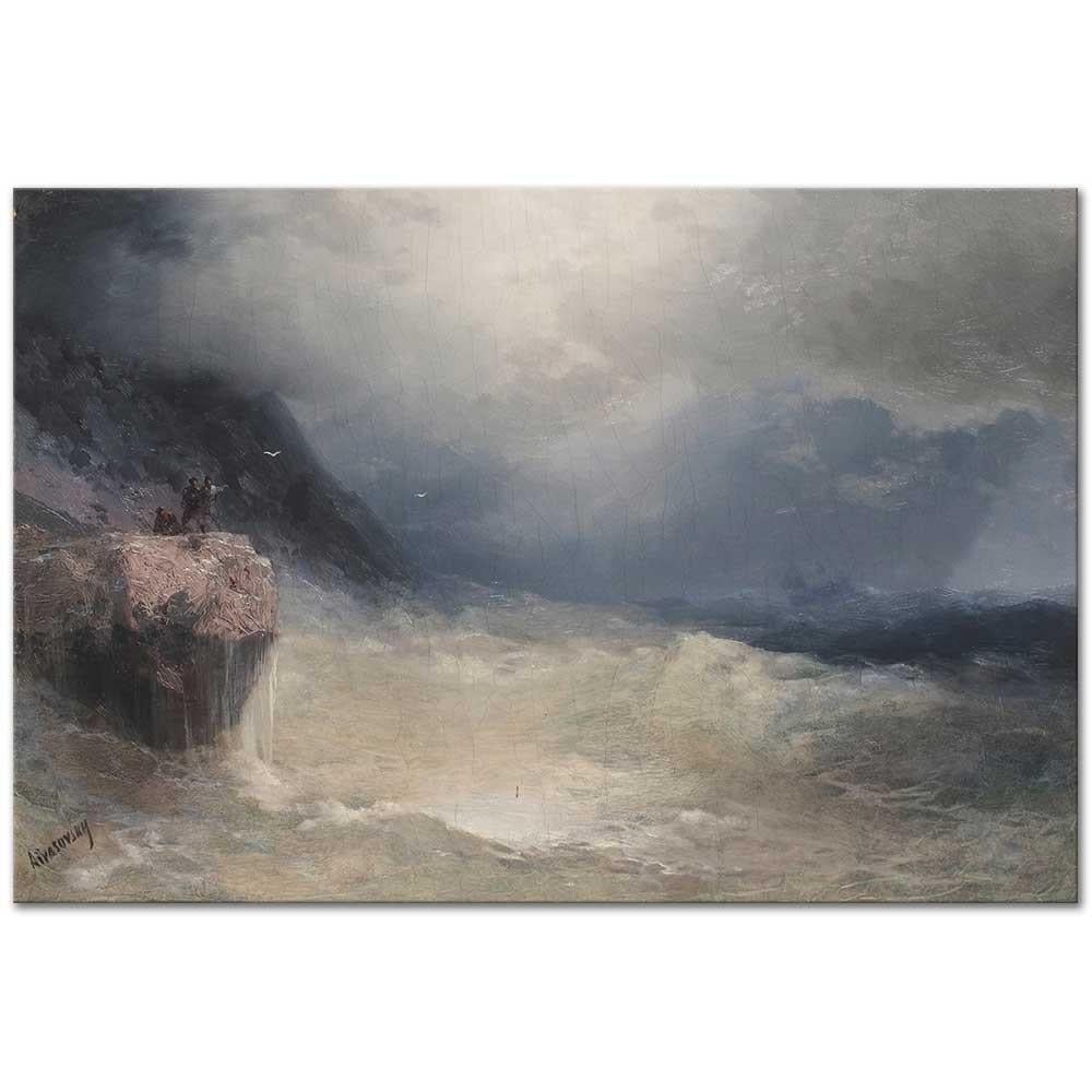 Ivan Aivazovsky Karadenizde Fırtınada Kurtulan Kazazedeler Kanvas Tablo