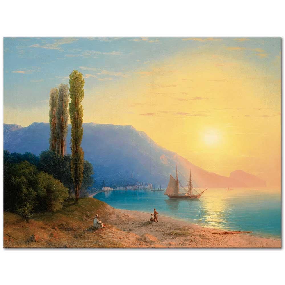 Ayvazovsky Yaltada Günbatımı Kanvas Tablo