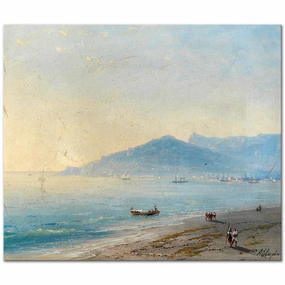 Ivan Aivazovsky Magobi ve Ai Petri Dağları, Yalta Körfezi Kanvas Tablo
