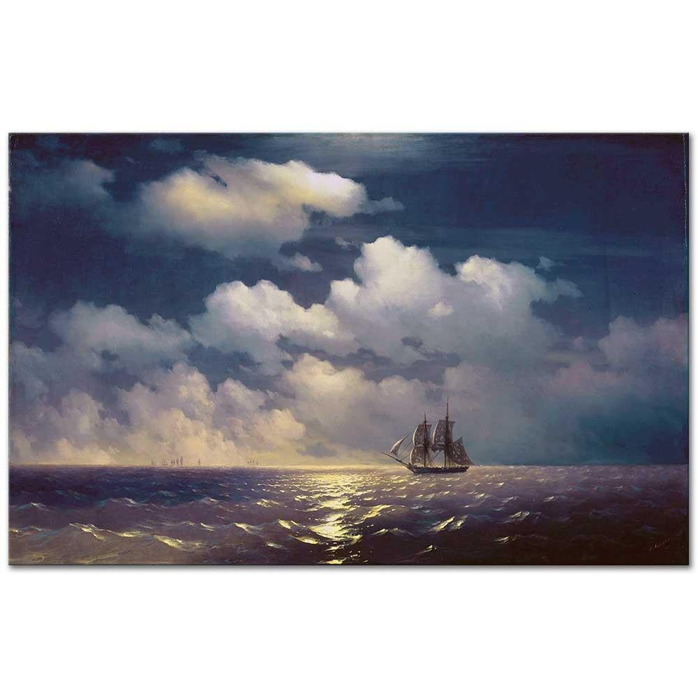 Ivan Ayvazovski Mercury Gemisi Kanvas Tablo