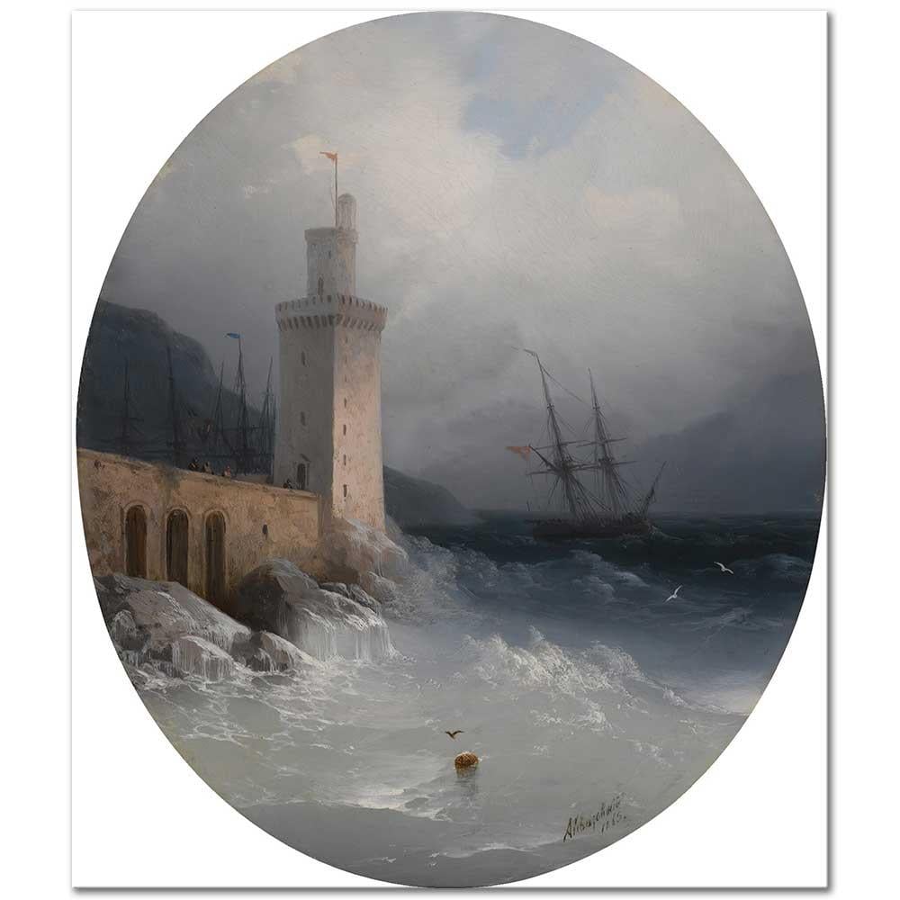 Ivan Ayvazovski Amalfi Sahili Kanvas Tablo