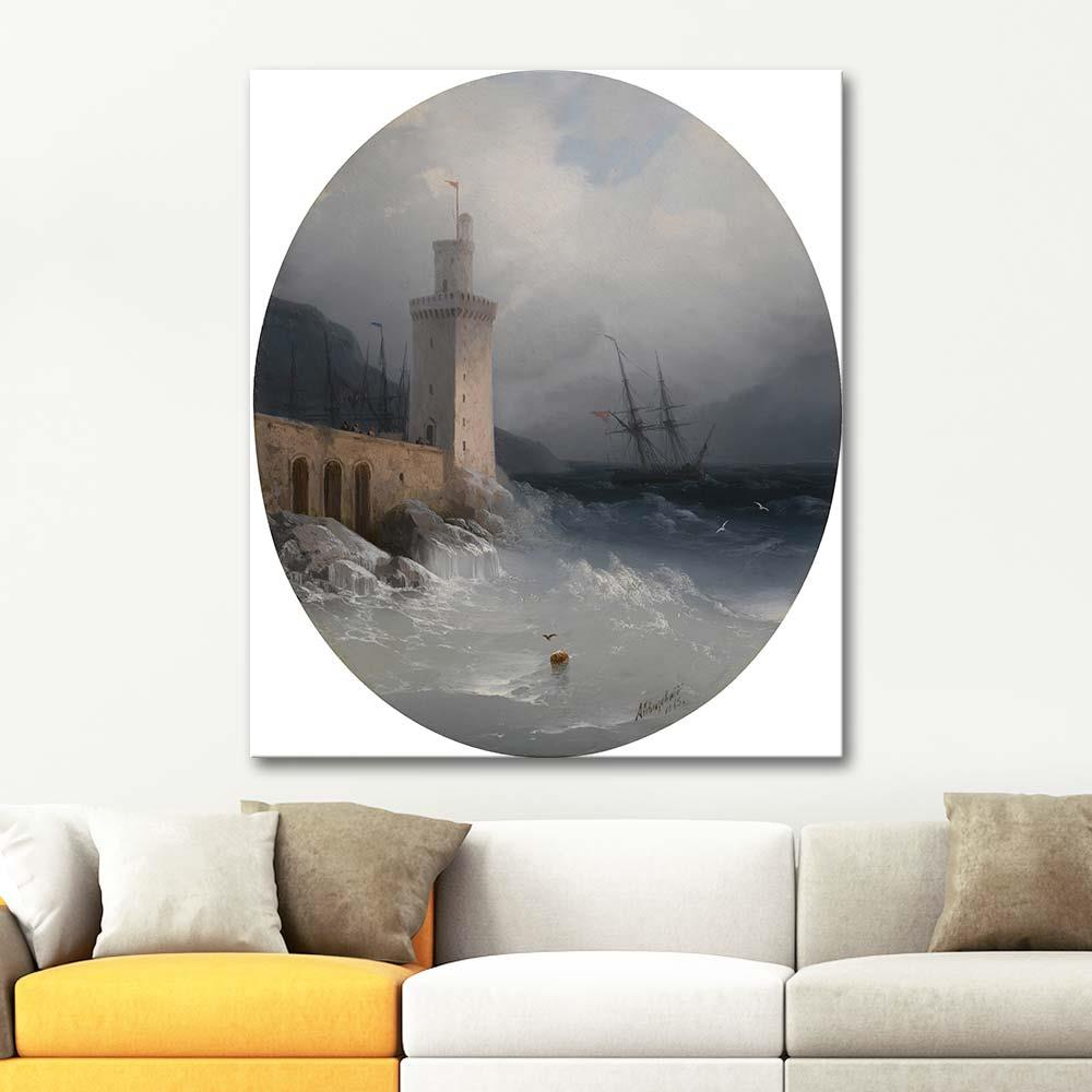 Ivan Ayvazovski Amalfi Sahili Kanvas Tablo