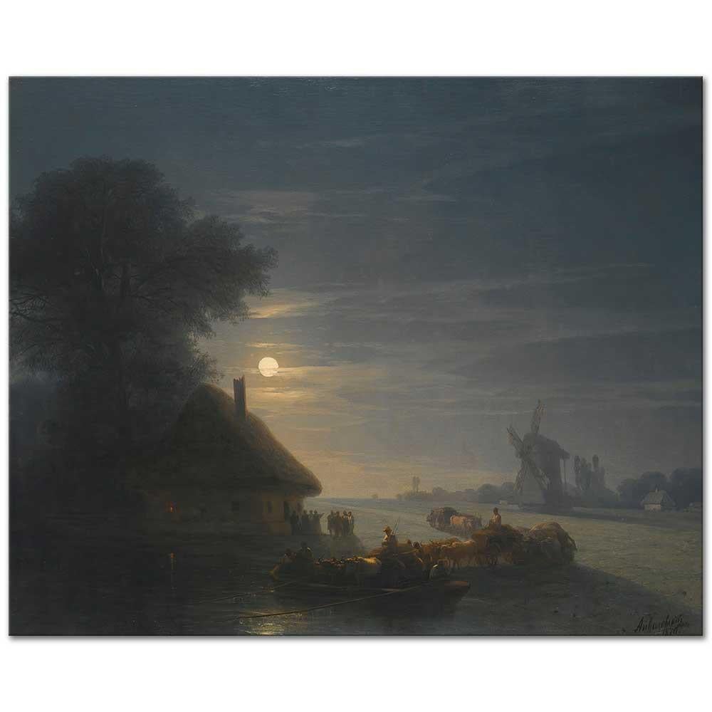 Ivan Aivazovsky Gece Ukrayna Manzarası Kanvas Tablo