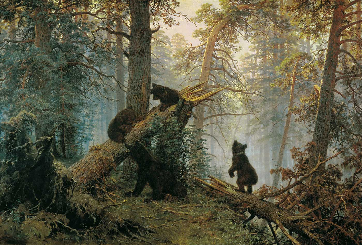 Ivan Shishkin Morning in a Pine Forest Art Print