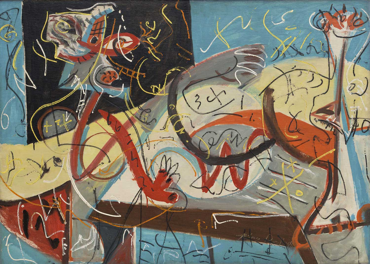 Jackson Pollock Stenographic Figure Art Print