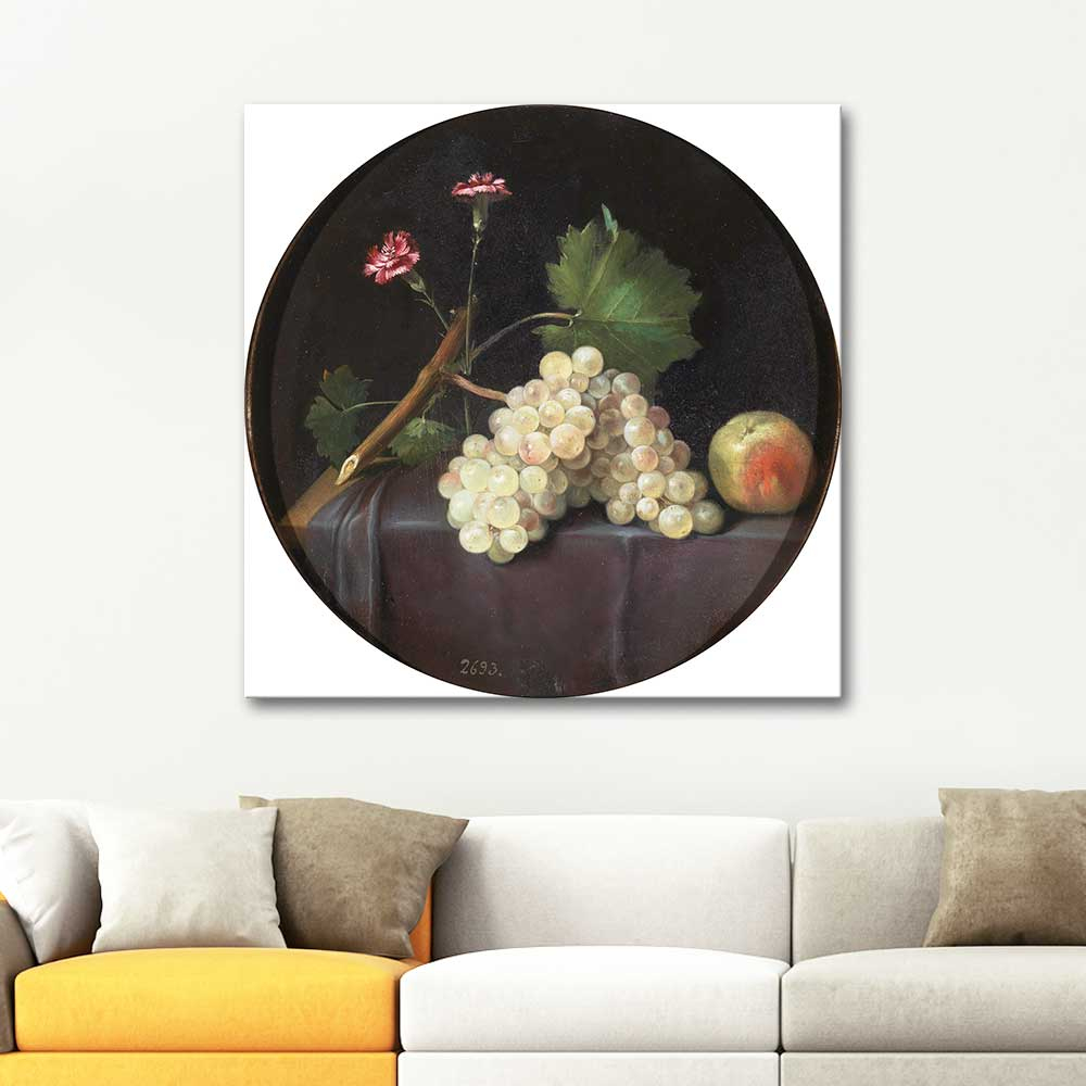 Jacob Foppens van Es Still Life with Grape Art Print