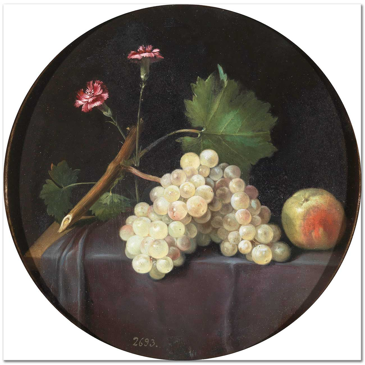 Jacob Foppens van Es Still Life with Grape Art Print